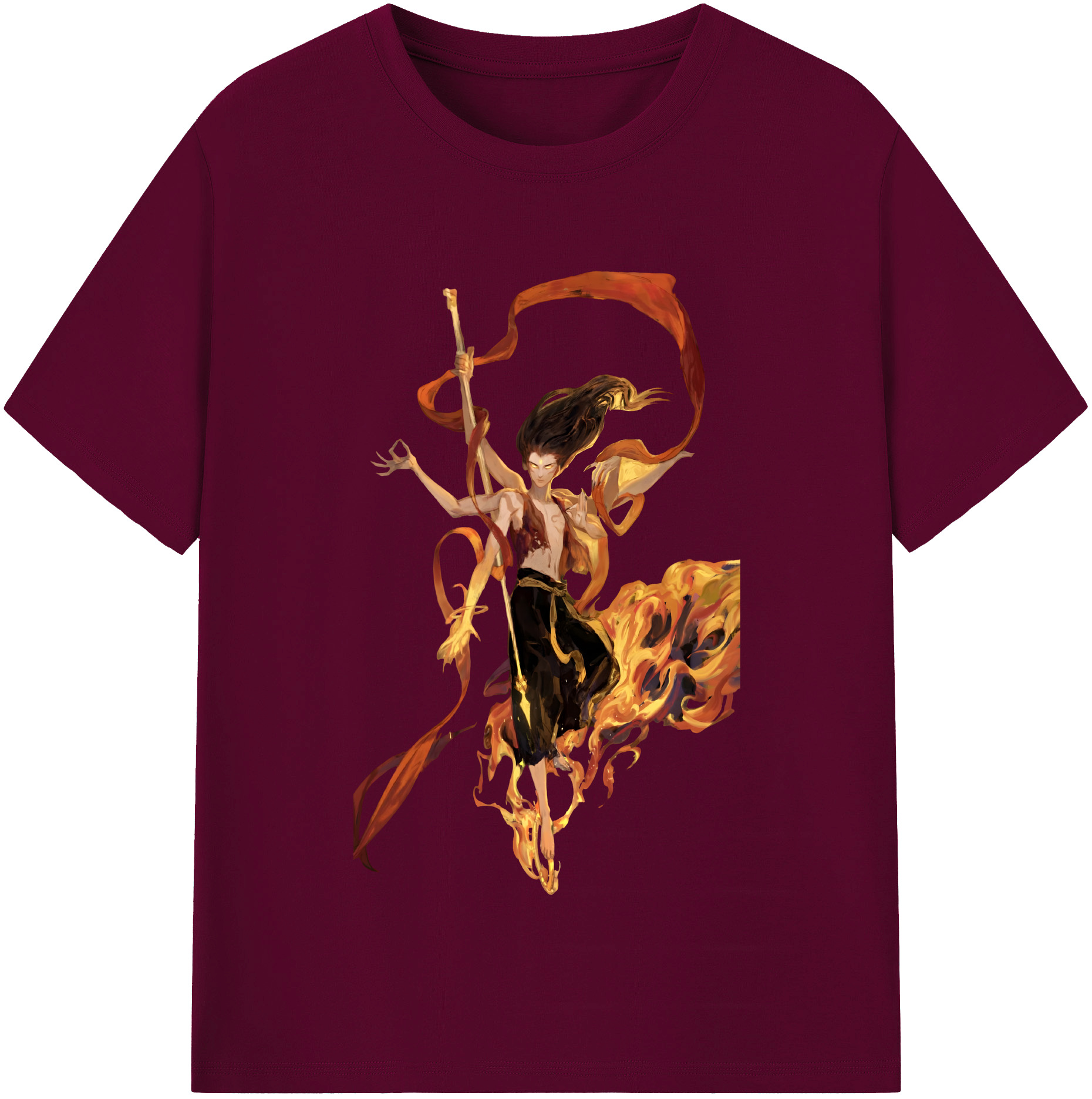 （画像用） Ne Zha 2 ナタ 魔童の大暴れ レディースカジュアルプリントTシャツ（綿100％）